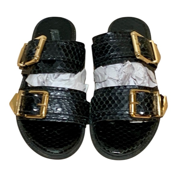 SCHUTZ Shiva Textured Sole Slides Size 8.5B - Picture 4 of 6